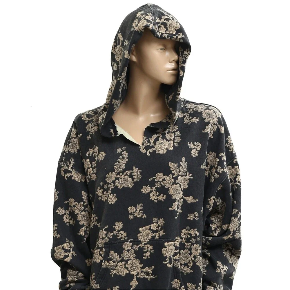 Free People We The Free It's A Vibe Print Hoodie Top Oversized Slouchy XS 288045 - Picture 5 of 9